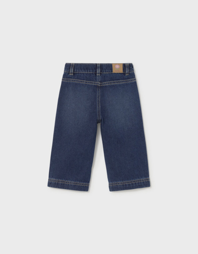 Mayoral Dark Denim Flowered Pants