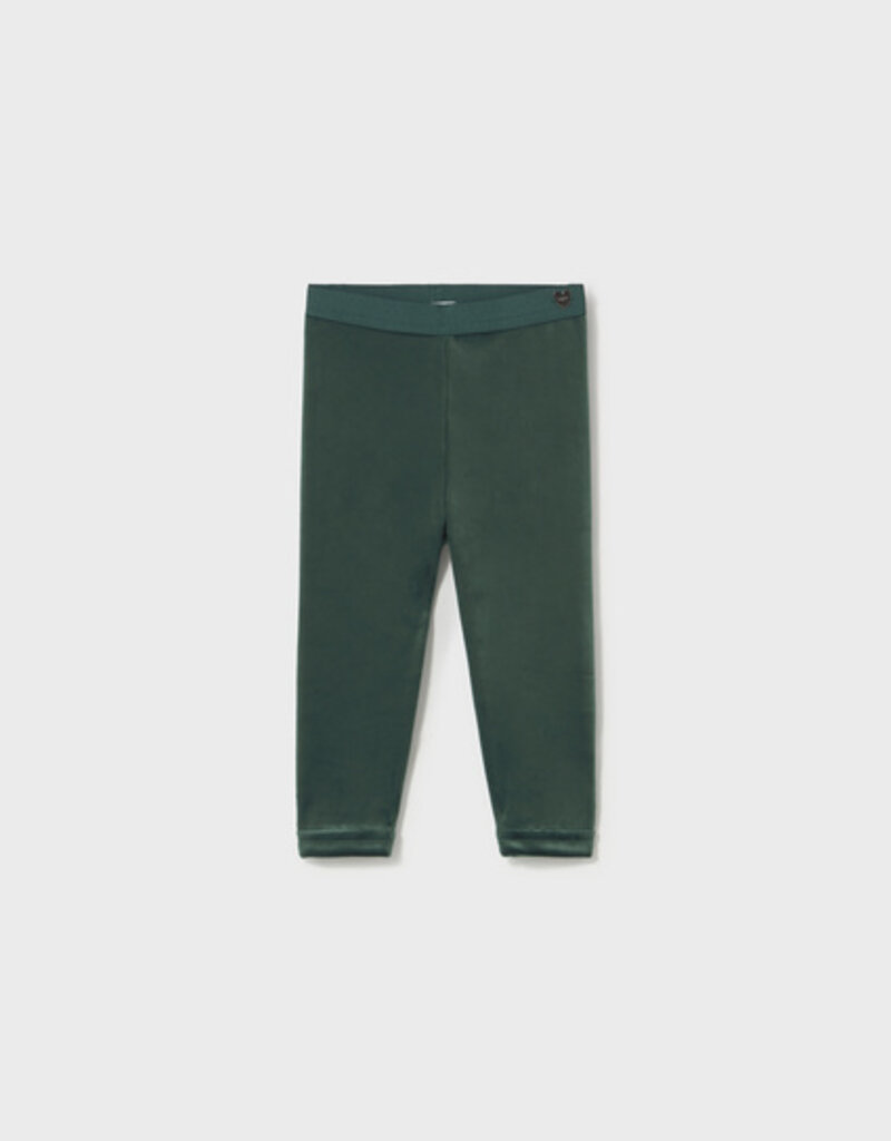 Mayoral Infant Green Velvet Leggings