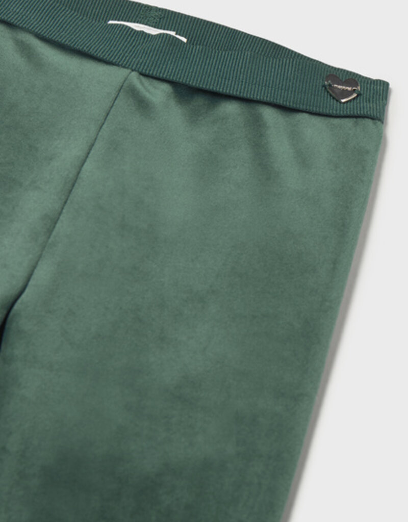 Mayoral Infant Green Velvet Leggings