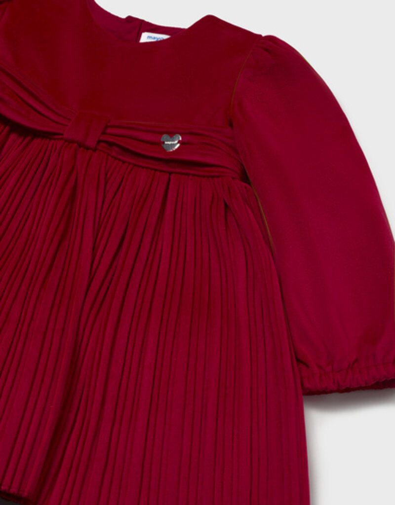 Mayoral Red Velvet Dress