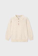 Mayoral L/S Knit Polo Stone