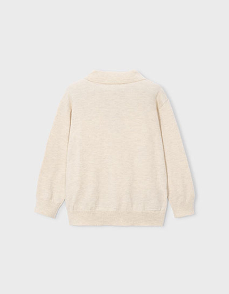Mayoral L/S Knit Polo Stone
