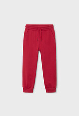 Mayoral Basic Cuffed Fleece Pants Red