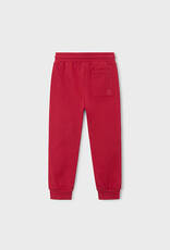 Mayoral Basic Cuffed Fleece Pants Red