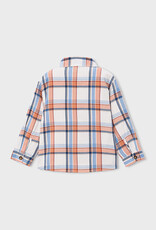 Mayoral L/S Overshirt Orange/Blue Plaid
