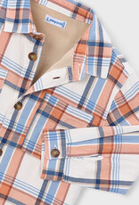 Mayoral L/S Overshirt Orange/Blue Plaid