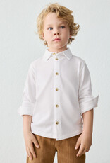 Mayoral L/S Pique Knit Shirt White