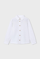 Mayoral L/S Pique Knit Shirt White
