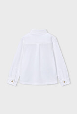 Mayoral L/S Pique Knit Shirt White