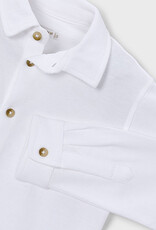 Mayoral L/S Pique Knit Shirt White