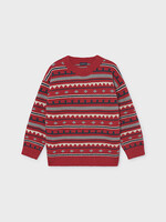 Mayoral Boys Jacquard Red Sweater