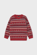 Mayoral Boys Jacquard Red Sweater