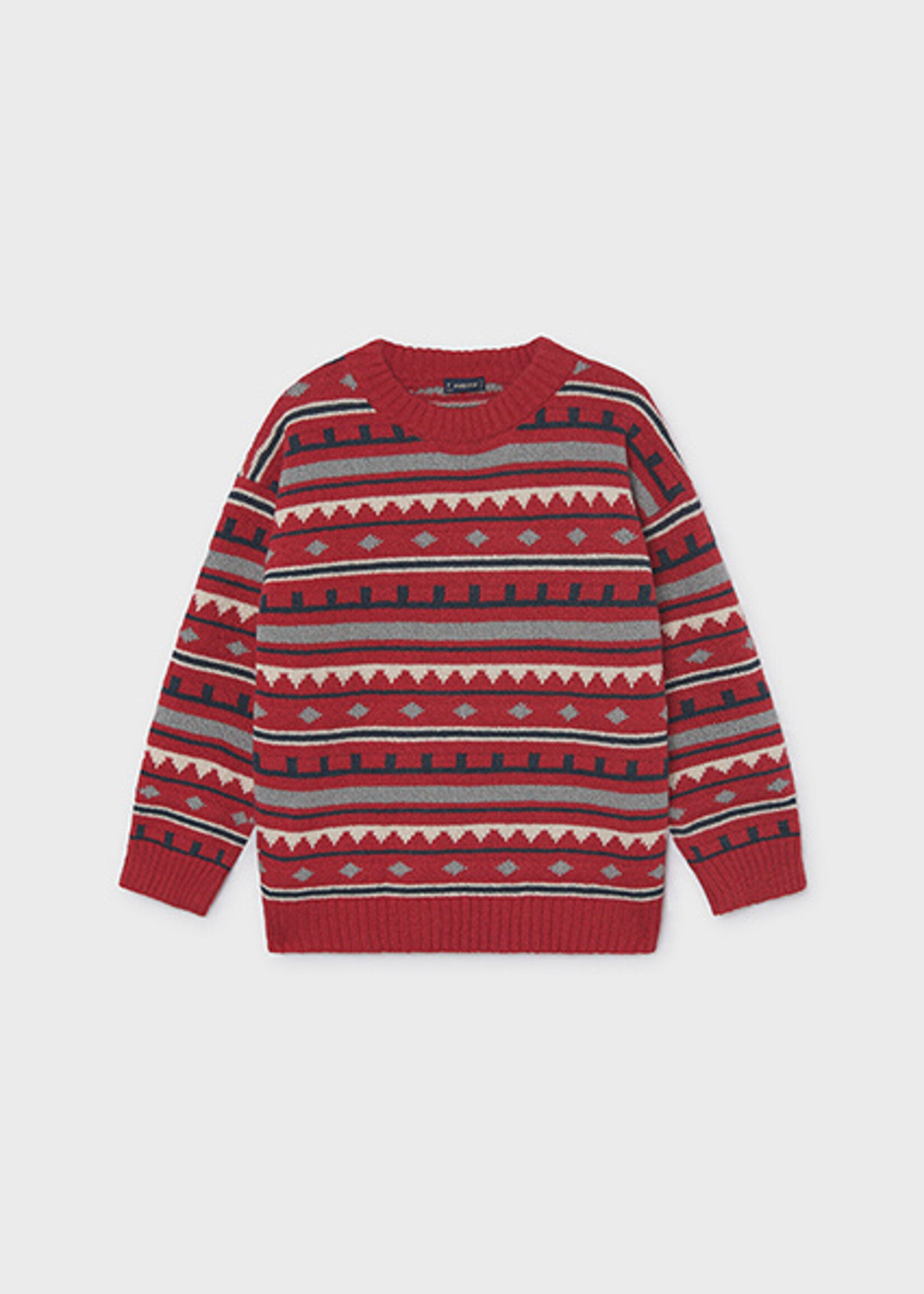 Mayoral Boys Jacquard Red Sweater