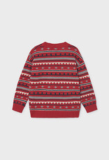 Mayoral Boys Jacquard Red Sweater