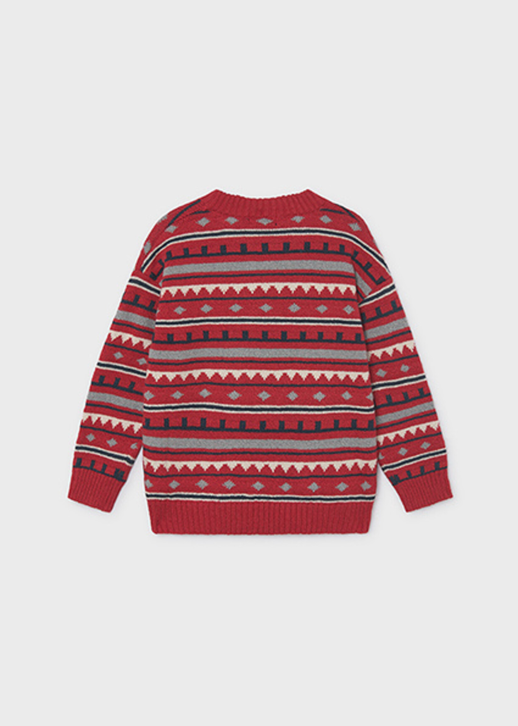 Mayoral Boys Jacquard Red Sweater