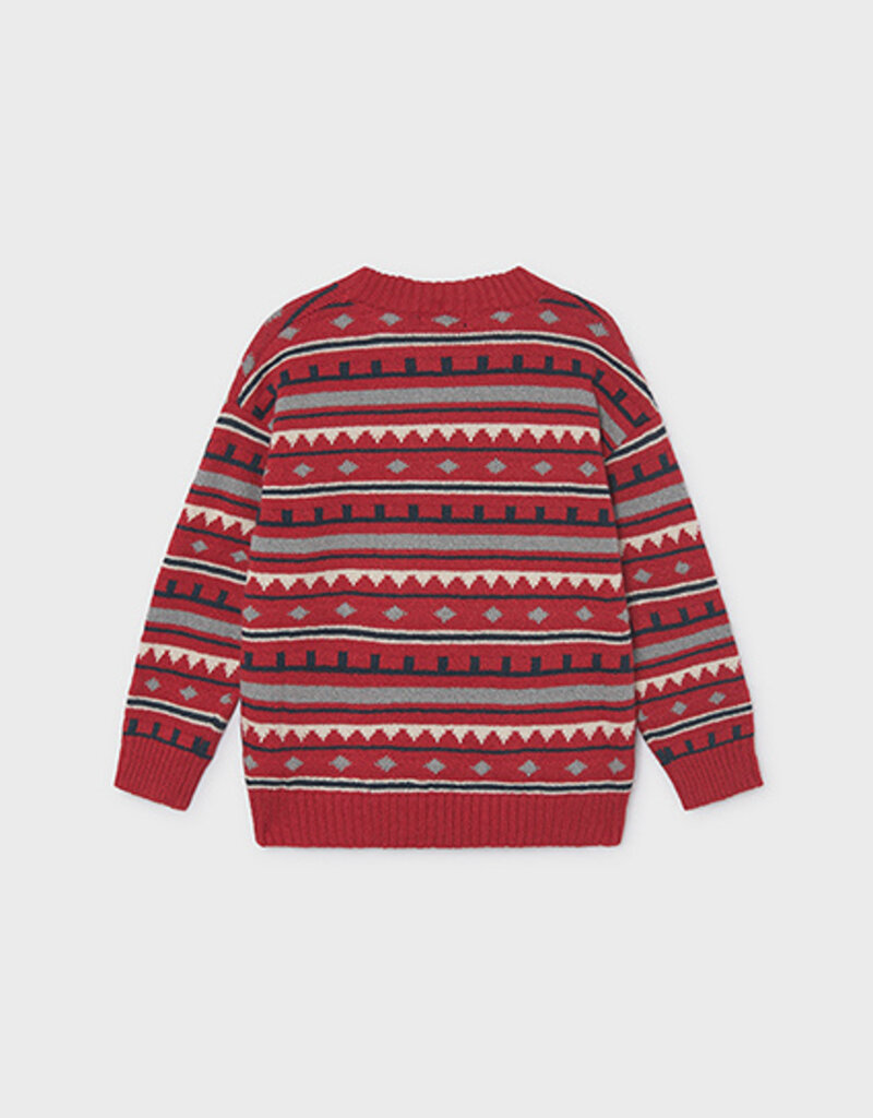 Mayoral Boys Jacquard Red Sweater