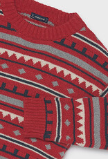 Mayoral Boys Jacquard Red Sweater