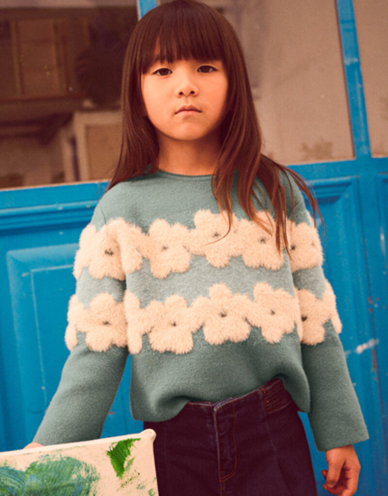 Mayoral Jacquard Flower Sweater