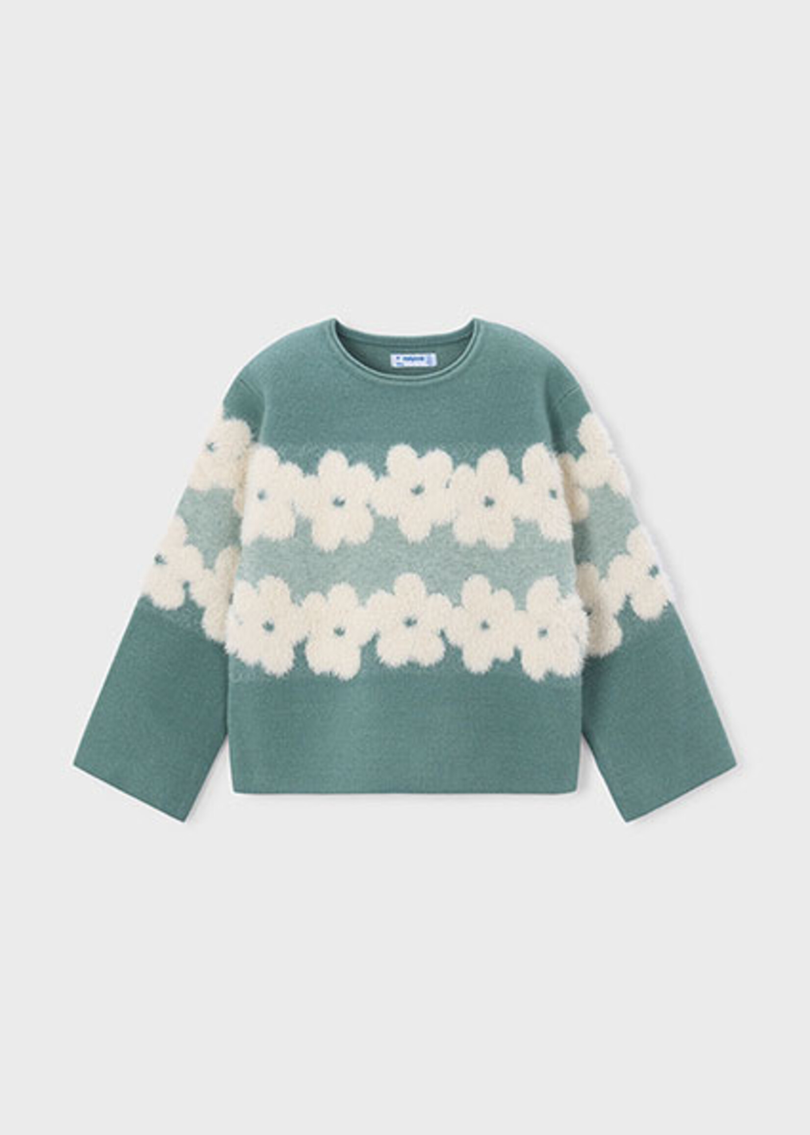 Mayoral Jacquard Flower Sweater