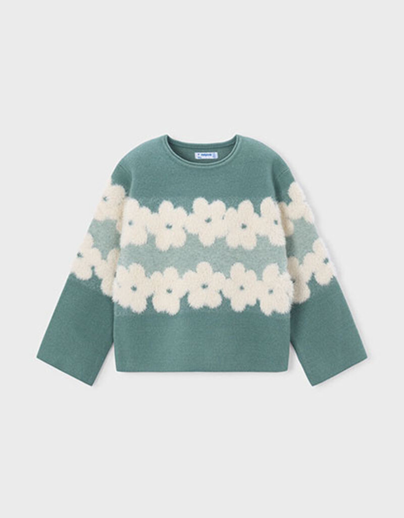 Mayoral Jacquard Flower Sweater