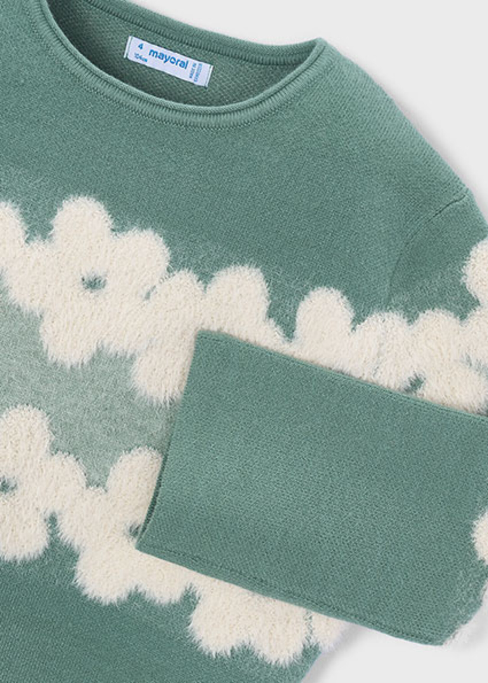 Mayoral Jacquard Flower Sweater