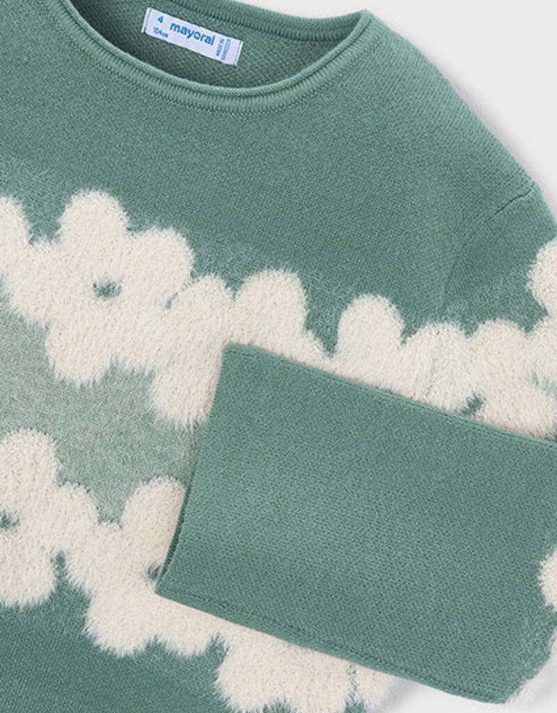 Mayoral Jacquard Flower Sweater