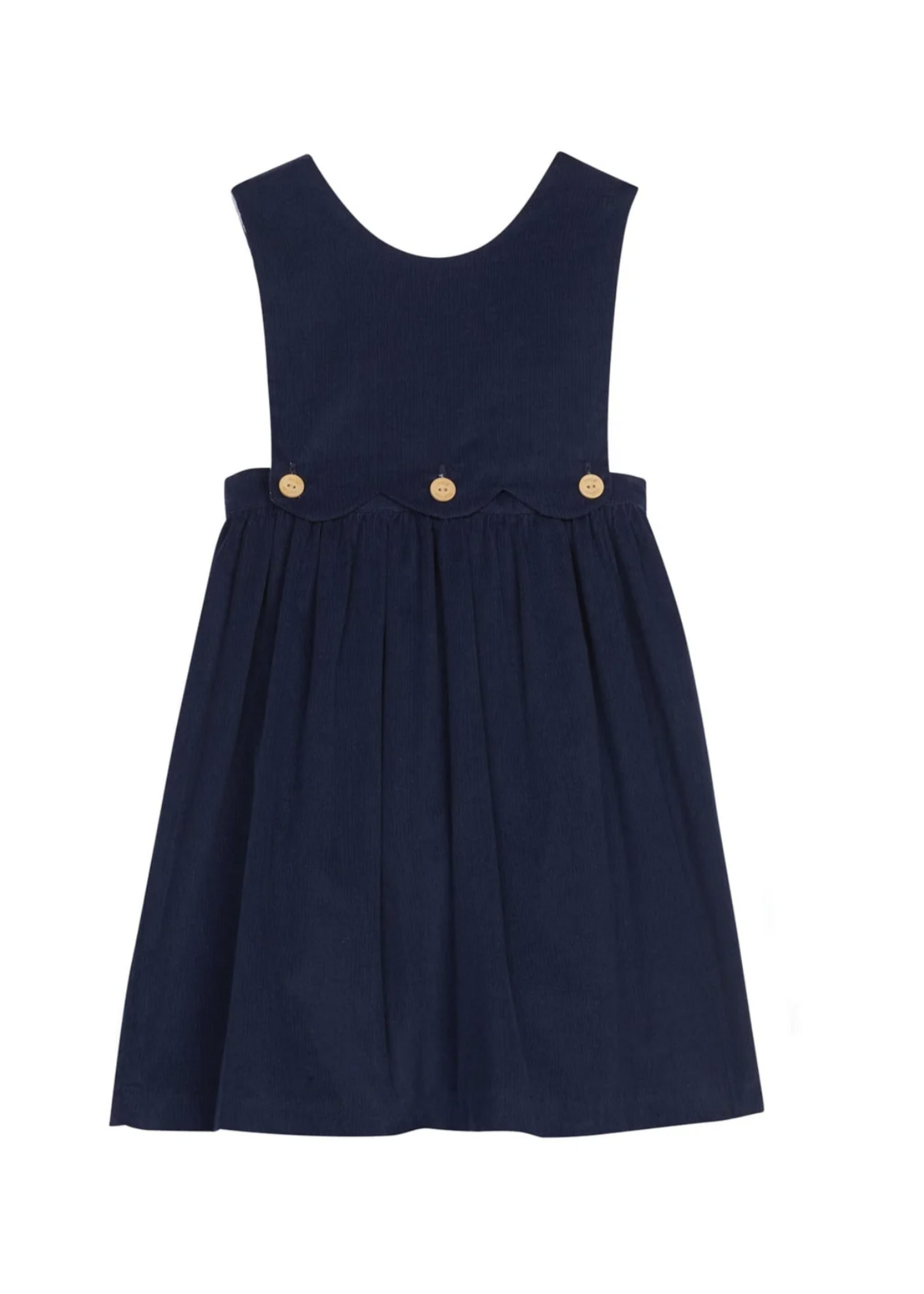 Little English Button Panel Jumper Navy Corduroy