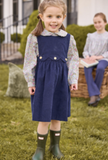 Little English Button Panel Jumper Navy Corduroy