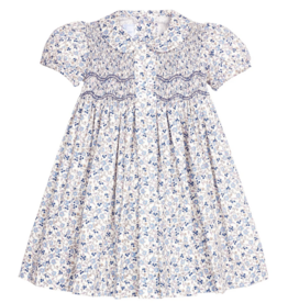 Little English Smocked Bridget Dress - Wisteria Floral