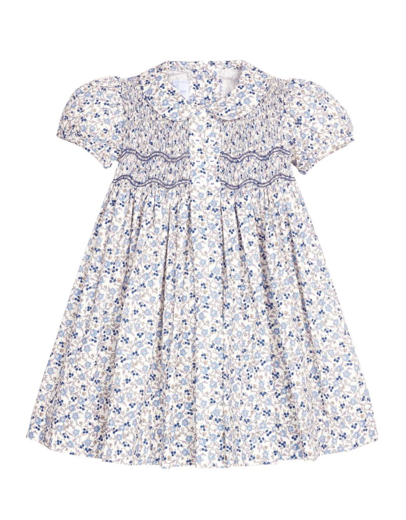 Little English Smocked Bridget Dress - Wisteria Floral