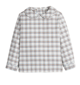 Little English Peter Pan Shirt - Clarkson Plaid