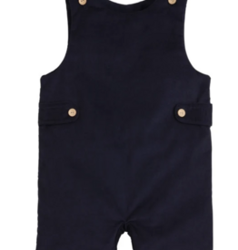 Little English Button Tab John John - Navy Corduroy