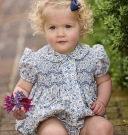 Little English Smocked Bridget Bubble - Wisteria Floral