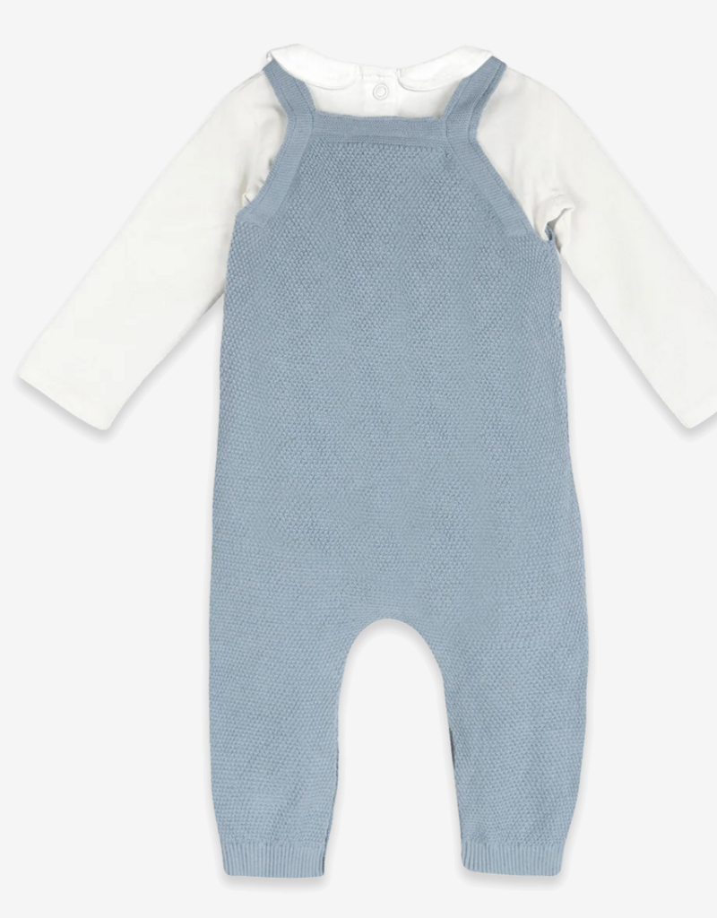 Viverano Wildflower Embr Knit Baby Overall Set Organic Cotton