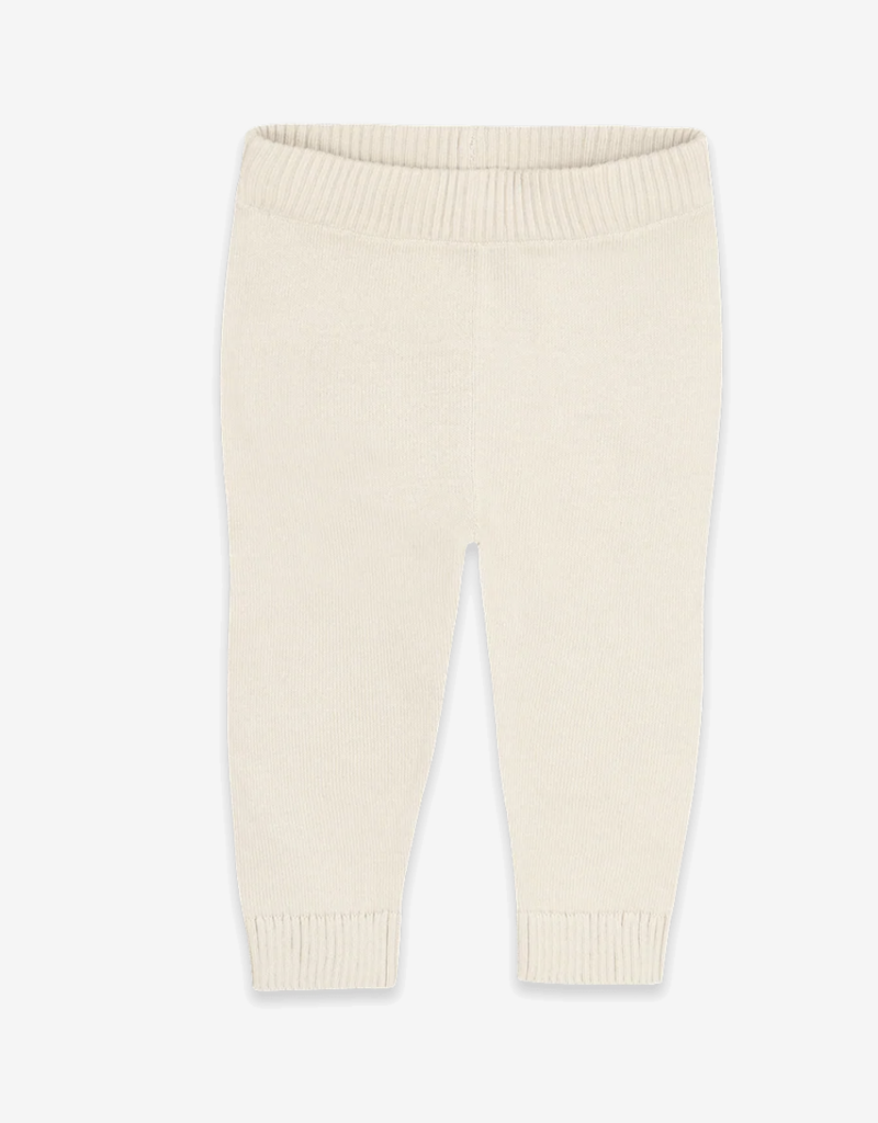Viverano Pocket Sweater Knit Baby Pants Ecru Organic Cotton