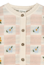 Viverano Mia Bouquet Jacquard Knit Baby Cardigan Organic Cotton