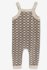 Viverano Check Dog 3D Knit Baby Overall Set Organic Cotton