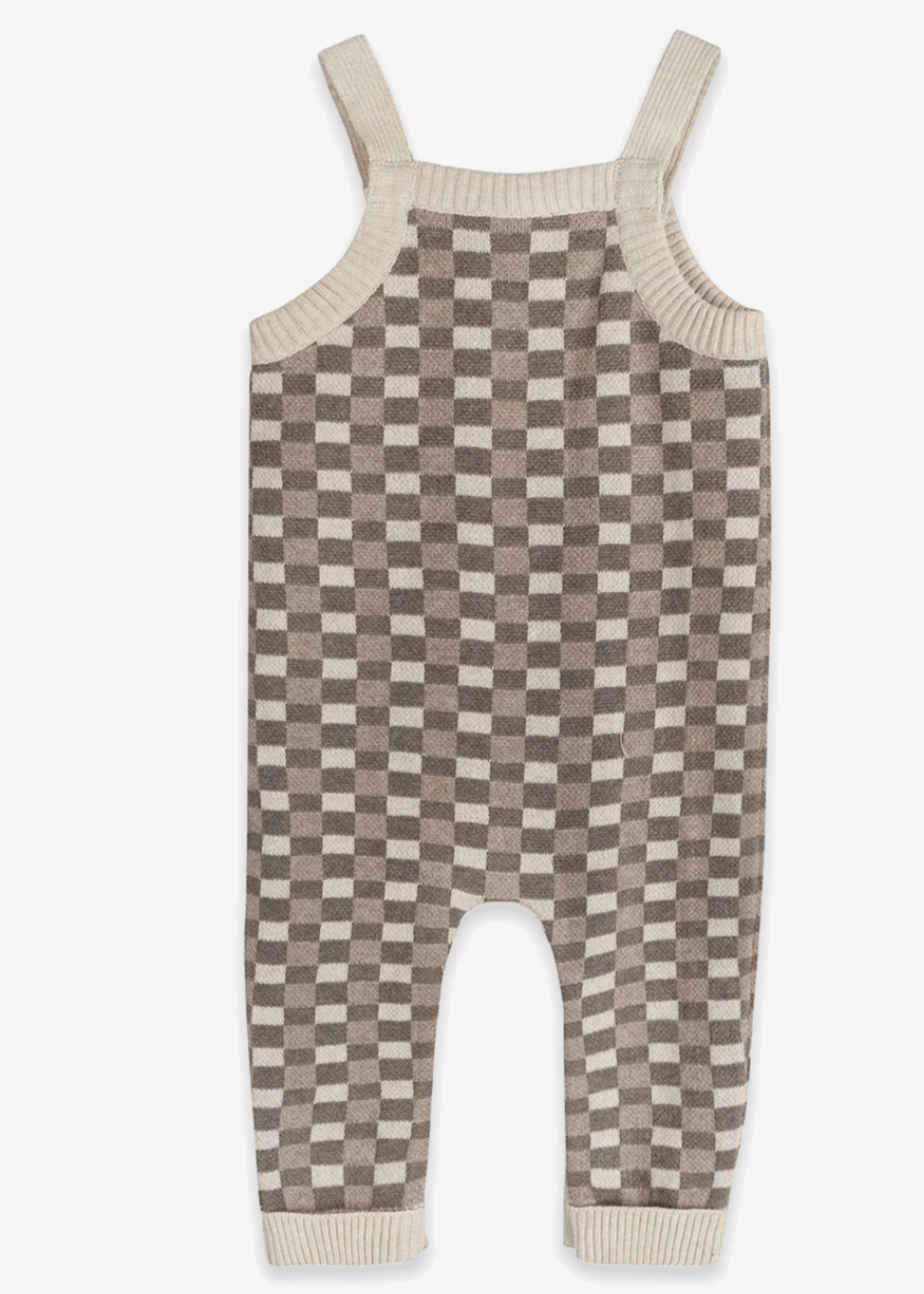 Viverano Check Dog 3D Knit Baby Overall Set Organic Cotton