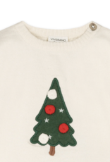 Viverano Christmas Cheer Knit Baby Pullover Pant Set Ecru