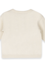 Viverano Christmas Cheer Knit Baby Pullover Pant Set Ecru