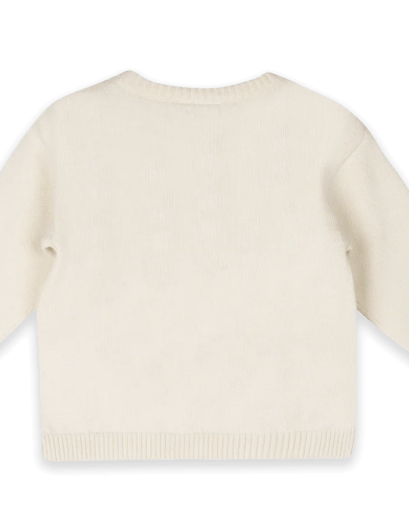 Viverano Christmas Cheer Knit Baby Pullover Pant Set Ecru