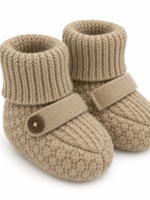 Viverano Milan Earthy Sweater Knit Baby Booties Brown