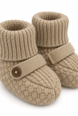 Viverano Milan Earthy Sweater Knit Baby Booties Brown