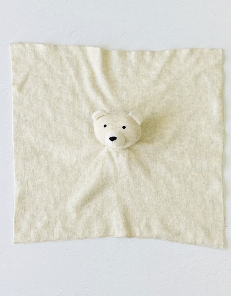 Viverano Bear Lovey Security Blanket Cuddle Cloth Natural