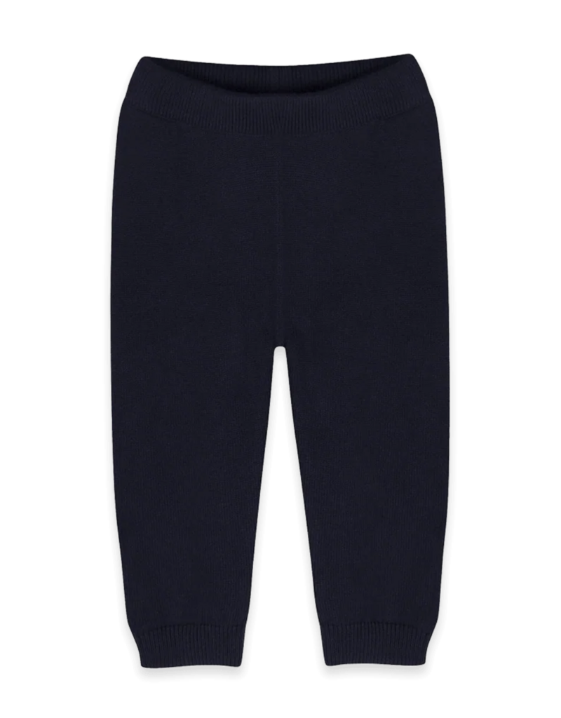 Viverano Leo Textured Knit Polo Pullover Pant Set Navy