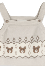 Viverano Bear Fair Isle Knit Baby Overall Set