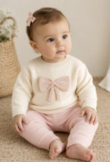 Viverano Ella Bow Knit Pullover (Organic Cotton) Ecru