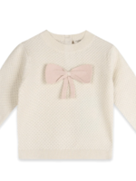 Viverano Ella Bow Knit Pullover (Organic Cotton) Ecru