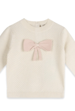 Viverano Ella Bow Knit Pullover (Organic Cotton) Ecru