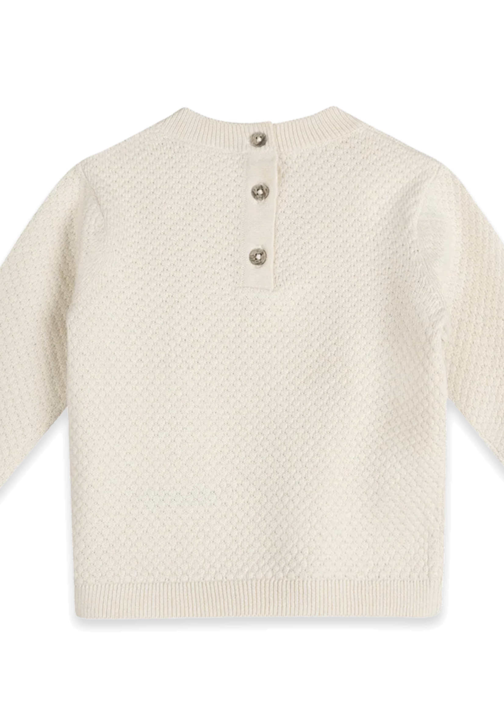 Viverano Ella Bow Knit Pullover (Organic Cotton) Ecru